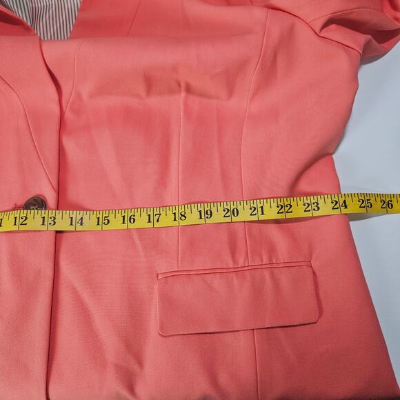 Vince Camuto Blazer Womens 20W Coral Single Button Lined Career Jacket Preppy - Picture 9 of 11